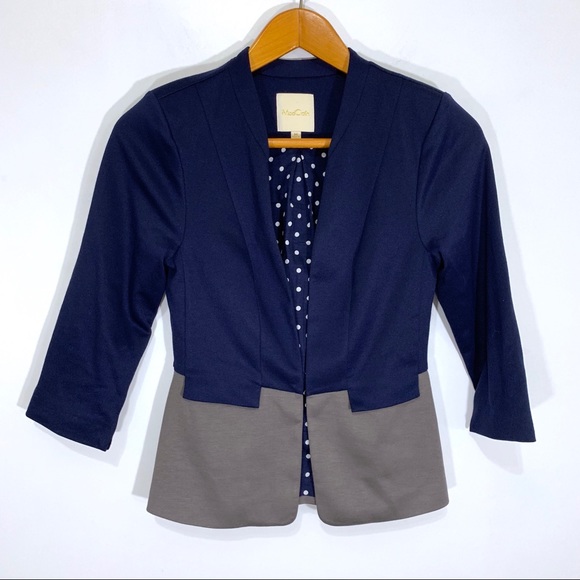 Modcloth Jackets & Blazers - ModCloth Navy Blue & Gray Colorblock Blazer